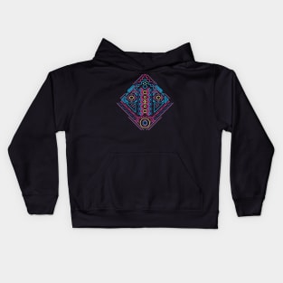 Native American Pattern in Retro Colours Kids Hoodie